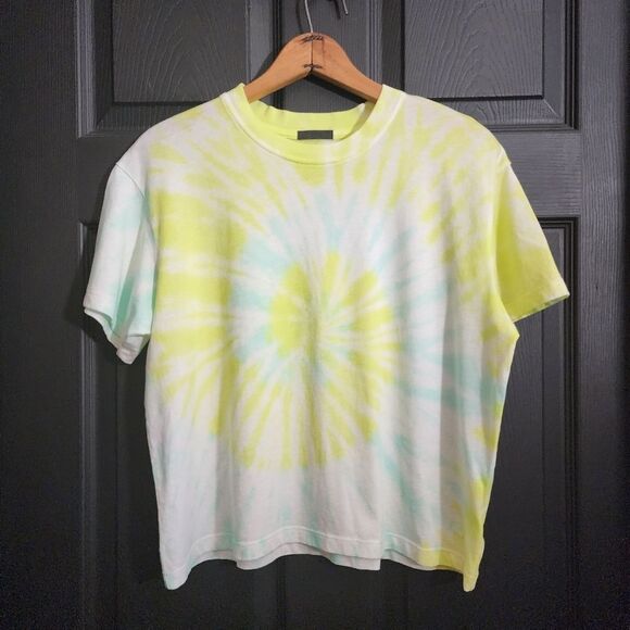 ATM Anthony Thomas Melillo Short Sleeve Tie Dye Tee - White Combo - Picture 4 of 14